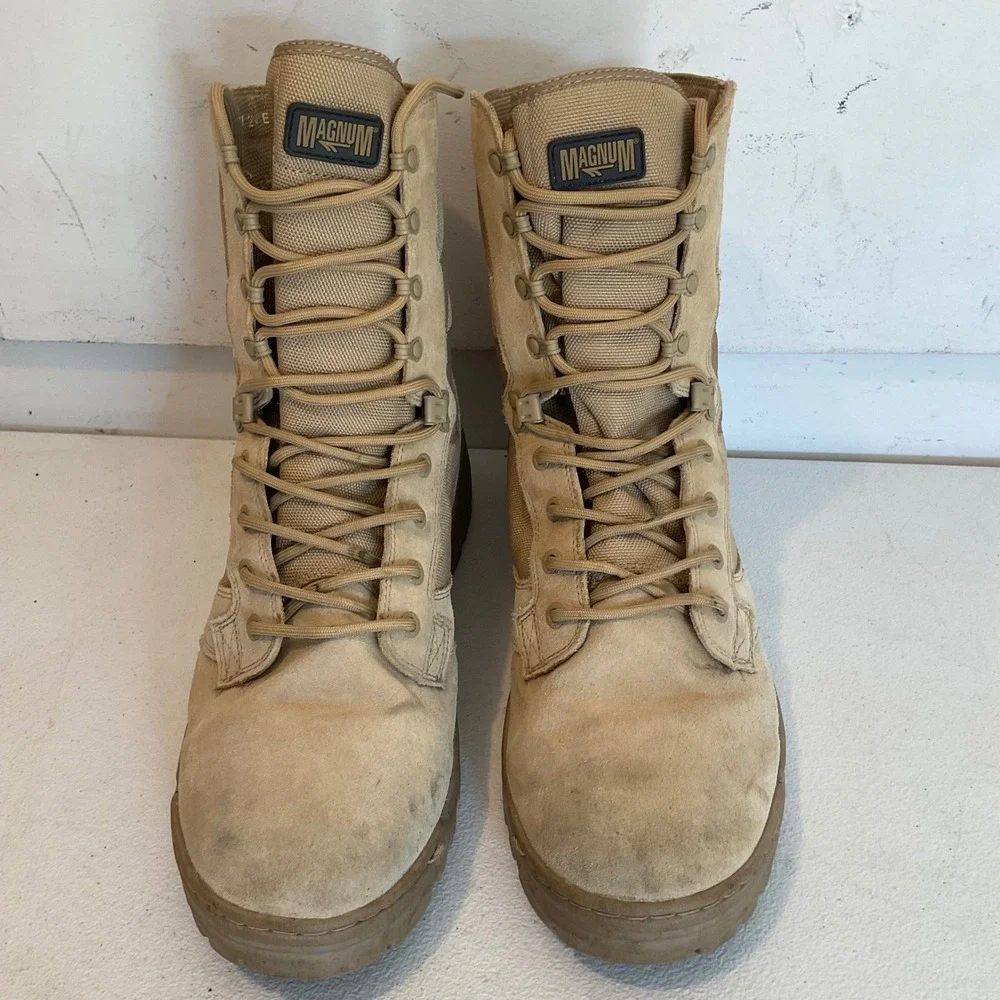Magnum Amazon 4 Desert Tactical Boots Tan Suede Military Mens 13 5468